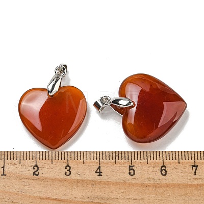 Dyed & Heated Natural Carnelian Pendants G-G147-03P-1