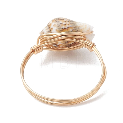 Shell Pearl Bead Finger Rings RJEW-JR00988-1