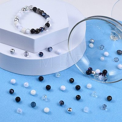 DIY Black and White Series Necklace & Bracelet Making Kits DIY-CJ0001-75-1