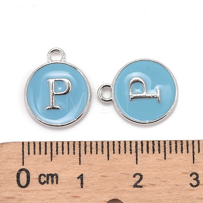 Platinum Plated Alloy Enamel Charms ENAM-S118-04P-P-1