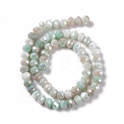 Faceted Electroplated Glass Beads Strands X-GLAA-C023-02B-1