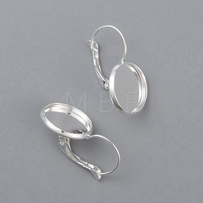 304 Stainless Steel Leverback Earring Settings STAS-F191-03S-10mm-1