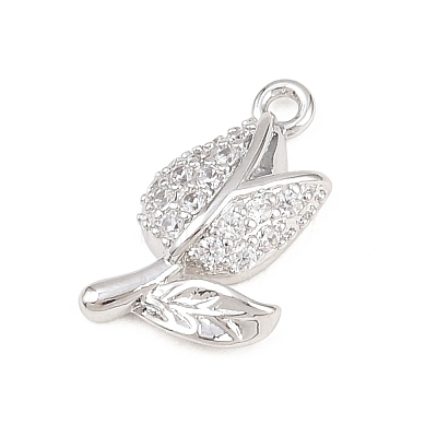 Valentine's Day Brass Micro Pave Clear Cubic Zirconia Pendants KK-D225-12P-1