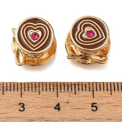 Rack Plating Alloy Enamel European Beads PALLOY-A009-23G-1