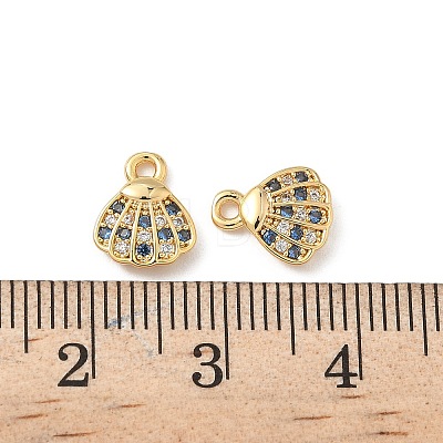 Brass Micro Pave Cubic Zirconia Charms X1-KK-C099-01H-G-1
