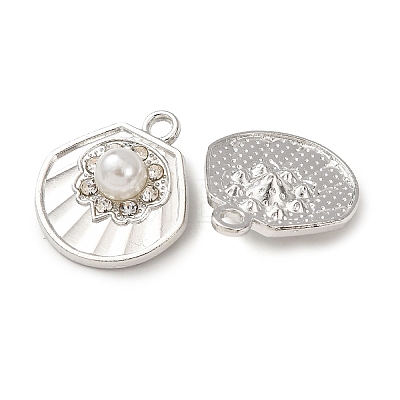 Alloy & ABS Imitation Pearl & Rhinestone Pendants FIND-K030-18D-P-1