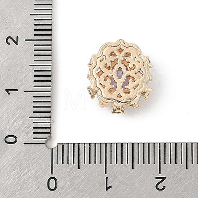 Brass Micro Pave Cubic Zirconia Beads KK-K297-29G-02-1