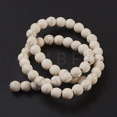 Synthetic Magnesite Beads Strands TURQ-S192-8mm-1-1