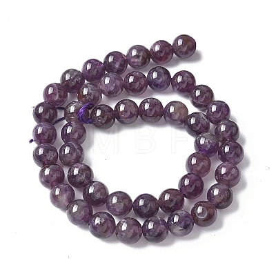 Natural Amethyst Beads Strands G-M445-8MM-01D-1