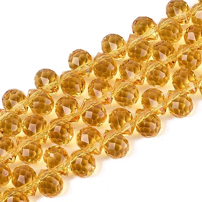 Transparent Glass Beads Strands GLAA-Q116-01A-B07-1