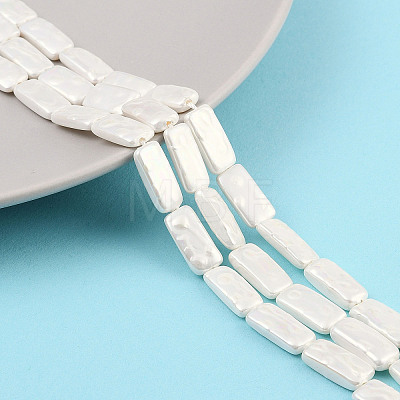 Electroplated Shell Pearl Beads Strands BSHE-C007-C01-01-1
