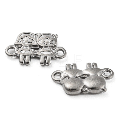 316 Stainless Steel Connector Charms STAS-B047-22P-1