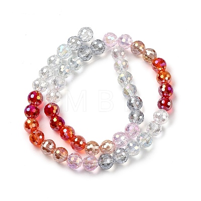 Electroplate Glass Beads Strands EGLA-D300-06-8mm-02-1