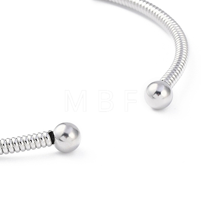 304 Stainless Steel Elasticity Necklaces for Women NJEW-S433-02P-1