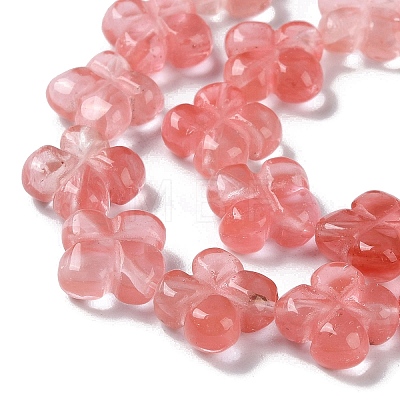 Cherry Quartz Glass Beads Strands G-M418-D05-01-1