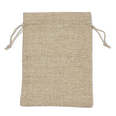 Christmas Printed Burlap Packing Pouches Drawstring Bags ABAG-Q053-02B-10-1