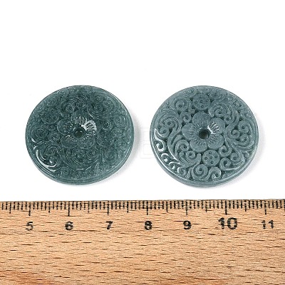 Natural Myanmar Jade Carved Pendants G-T143-37A-1