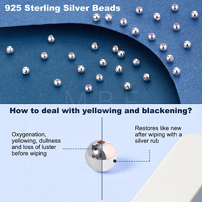   50Pcs 925 Sterling Silver Beads STER-PH0002-17-1