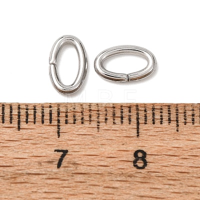 Tarnish Resistant 304 Stainless Steel Open Jump Rings STAS-Q186-03-8x5mm-1
