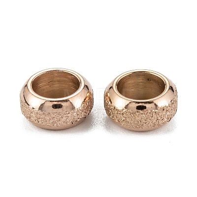 Ion Plating(IP) Frosted 201 Stainless Steel European Beads LS-STAS-B020-13RG-1
