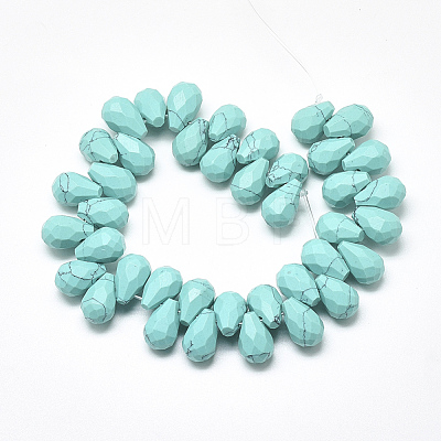Synthetic Turquoise Beads Strands G-S357-C02-16-1