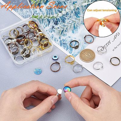 Brass Pad Ring Base Findings EC022-1