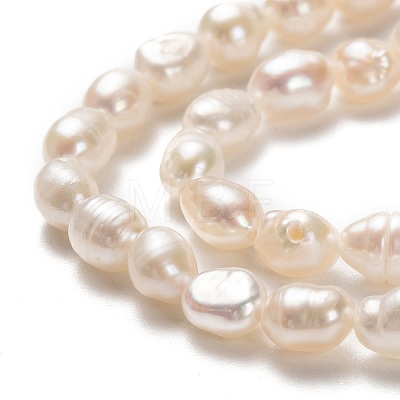 Natural Cultured Freshwater Pearl Beads Strands PEAR-L033-61-01-1