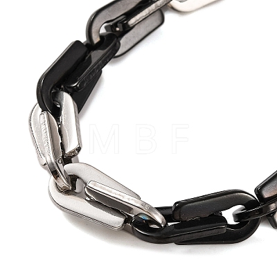 304 Stainless Steel Arch Link Chain Bracelets BJEW-B078-68EBP-1