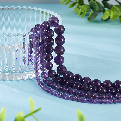 4 Strands 4 Styles Natural Amethyst Beads Strands G-CW0001-08-1