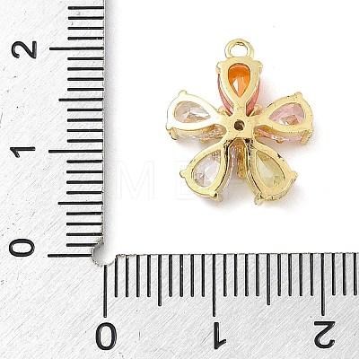 Brass Micro Pave Cubic Zirconia Pendants KK-S514-02A-G-1