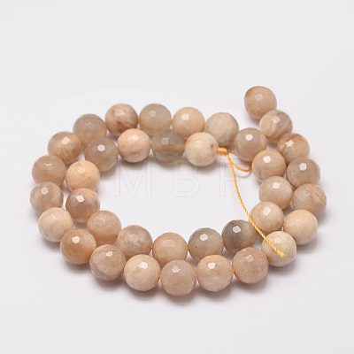 Natural Sunstone Beads Strands G-J157-8mm-08-1