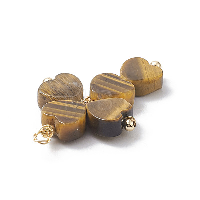 Mixed Gemstone Heart Pendants PALLOY-JF02061-1