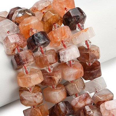 Natural Ferruginous Quartz Beads Strands G-L642-H12-7x14mm-1