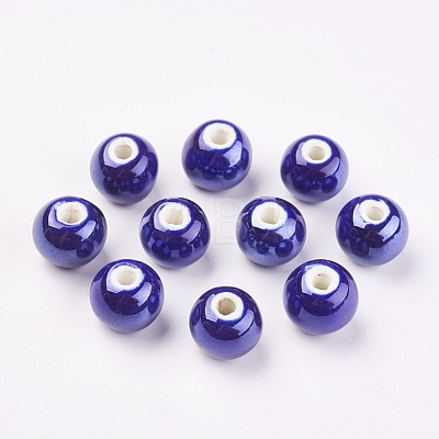 Handmade Porcelain Beads PORC-D001-12mm-14-1