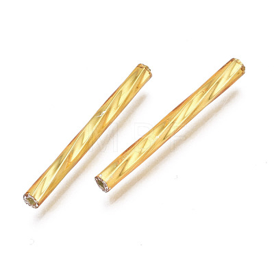 Opaque Glass Twisted Bugle Beads SEED-T005-15-B03-1