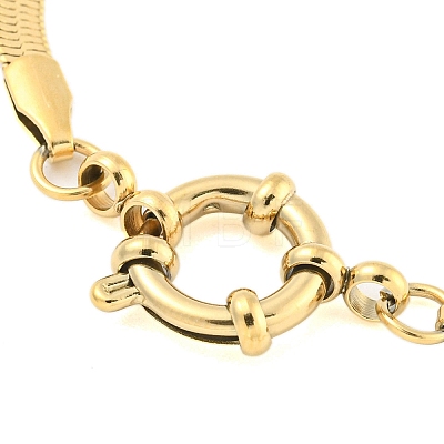 304 Stainless Steel Herringbone Chain Bracelets for Women BJEW-Q344-04G-1