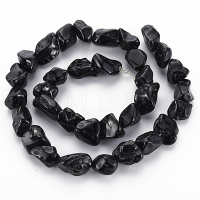 Natural Black Spinel Beads Strands G-Q948-36-1
