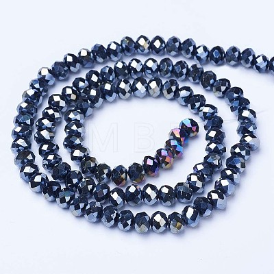 Electroplate Glass Beads Strands EGLA-A034-P1mm-B-1