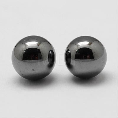 Non-magnetic Synthetic Hematite Beads G-P162-01-8mm-1