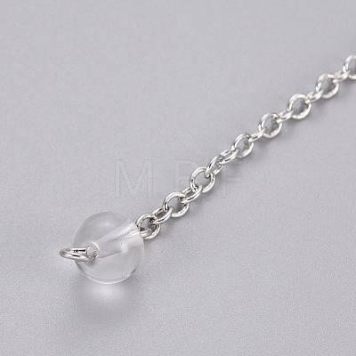 Natural Crystal Sphere Dowsing Pendulums BJEW-E292-A10-1
