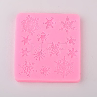 Snowflake Shape DIY Food Grade Silicone Molds AJEW-L054-90-1