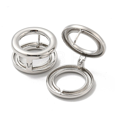 Brass Hoop Earrings EJEW-E295-29P-1