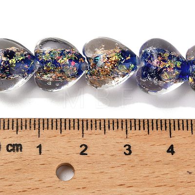 Handmade Dichroic Foil Glass Beads Strands DICH-U001-03J-1