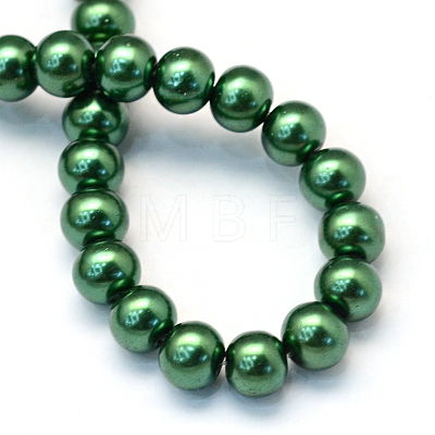 Baking Painted Pearlized Glass Pearl Round Bead Strands HY-Q003-10mm-71-1