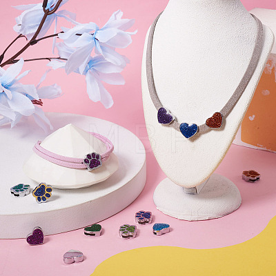Alloy Enamel Slider Charms and Large Hole Beads ENAM-CD0001-07-1