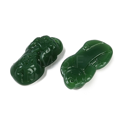 Spray Painted Imitation Jade Glass Beads GLAA-Z007-01G-1