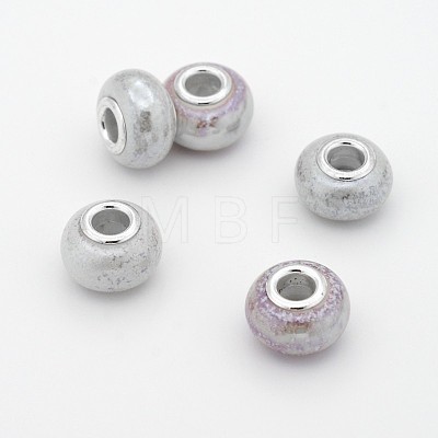 Rondelle Handmade Porcelain Large Hole European Beads OPDL-M009-05-1