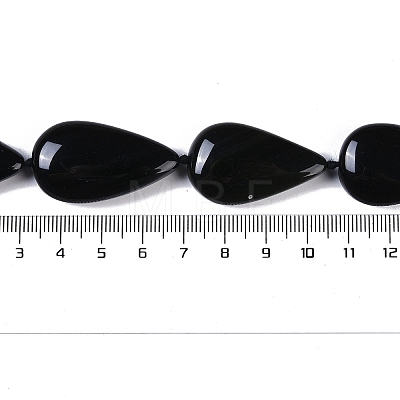 Natural Black Gemstone Beads Strands G-Q164-B01-01-1