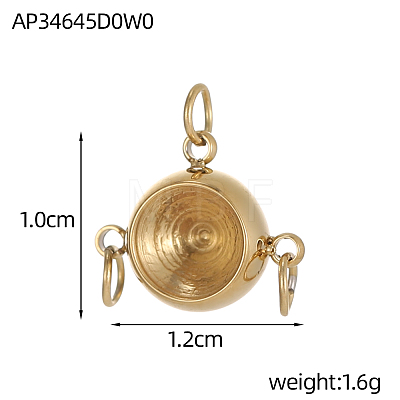 202 Stainless Steel Pendant Rhinestone Settings STAS-OY006-54G-1
