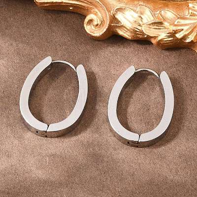 201 Stainless Steel Hoop Earrings EJEW-T056-03P-03-1